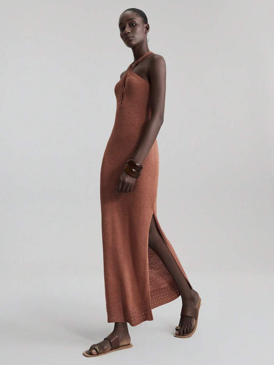 Kaïa | Robe Tricot Fendue